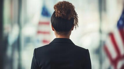 rear view of a businessman