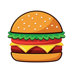 hamburger isolated vector template illustration