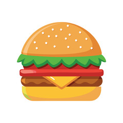 hamburger isolated vector template illustration