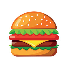 hamburger isolated vector template illustration