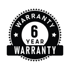6 Year Warranty | Warranty | Icon | Vector
