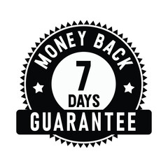 7 Days Money Back Guarantee | Money Back | Icon | Vector