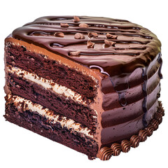 Chocolate Cake with Rich Ganache Layers and Glossy Frosting
