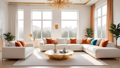 Fototapeta premium Photo interior modern design room 3d illustration