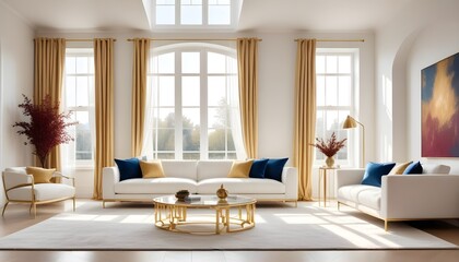 Fototapeta premium Photo interior modern design room 3d illustration