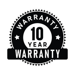 10 Year Warranty | Warranty | Icon | Vector