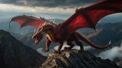 Inferno Dragon Unleashed | Volcanic Rage in the Mountains