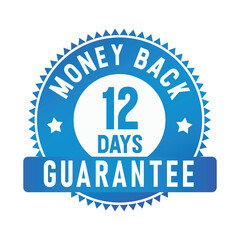 12 Days Money Back Guarantee | Money Back | Icon | Vector