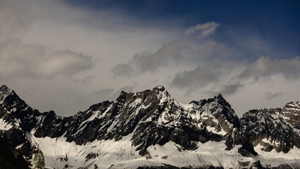 snow covered mountains