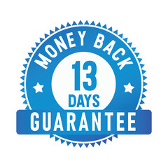 13 Days Money Back Guarantee | Money Back | Icon | Vector