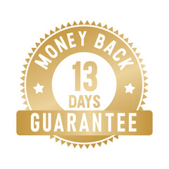 13 Days Money Back Guarantee | Money Back | Icon | Vector