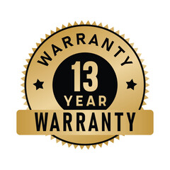 13 Year Warranty | Warranty | Icon | Vector