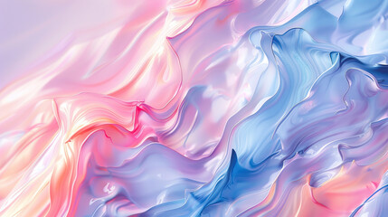 Fototapeta premium Abstract fluid painting with pastel hues of pink and blue modern creative design flowing patterns visual artwork