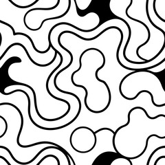 Fluid Dynamics: A Monochrome Abstract Pattern