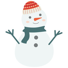 Winter Snowman Illustration