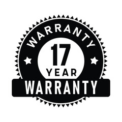 17 Year Warranty | Warranty | Icon | Vector