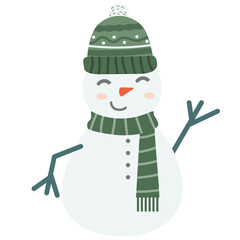Winter Snowman Illustration