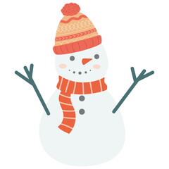 Winter Snowman Illustration