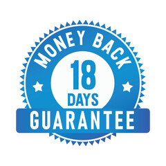 18 Days Money Back Guarantee | Money Back | Icon | Vector