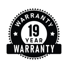 19 Year Warranty | Warranty | Icon | Vector