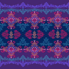 Classic seamless damask border.
Vector Illustration Pattern for Elegant Textile
design