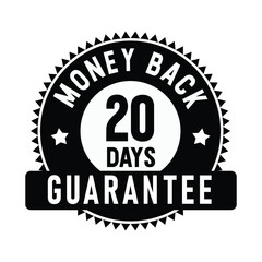 20 Days Money Back Guarantee | Money Back | Icon | Vector