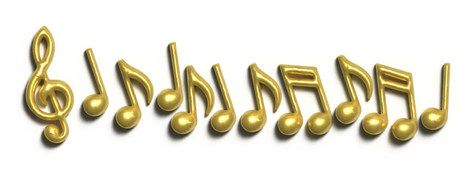 golden music note