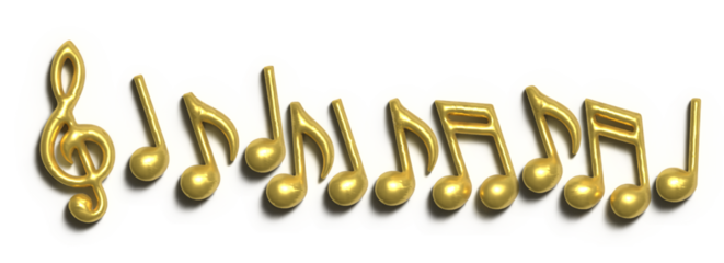 golden music note