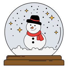 Christmas Snowglobe Illustration