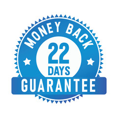 22 Days Money Back Guarantee | Money Back | Icon | Vector