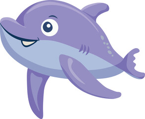 Dolphin. Cute dolphin illustration. Vector illustration