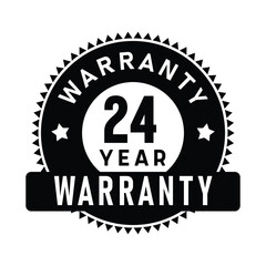 Fototapeta premium 24 Year Warranty | Warranty | Icon | Vector