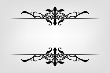 Classic Vintage Baroque Victorian Frames Separator Elements Classic Wedding Invitation