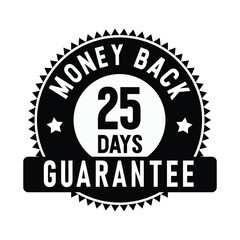 Fototapeta premium 25 Days Money Back Guarantee | Money Back | Icon | Vector