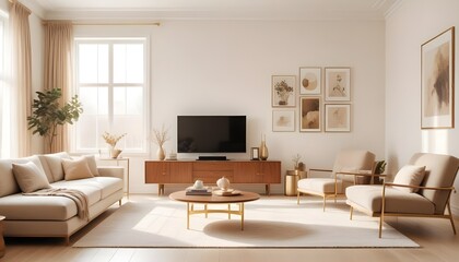 Fototapeta premium Photo interior modern design room 3d illustration