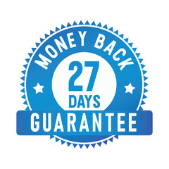 27 Days Money Back Guarantee | Money Back | Icon | Vector