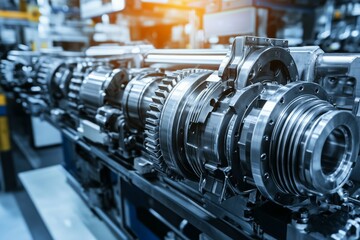 Fototapeta premium A scene in a steel product manufacturing factory.