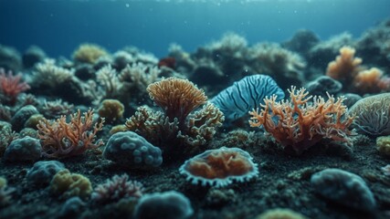 This image showcases a variety of microscopic marine organisms, ideal for scientific exploration and marine biology studies, with a broad application in educational content.