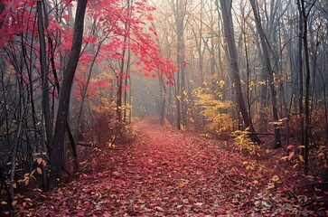 Obraz premium Autumn Forest Path