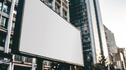 Paper billboard with blank space, advertising potential