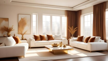 Fototapeta premium Photo interior modern design room 3d illustration