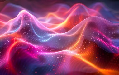 Obraz premium A vibrant abstract background with glowing
