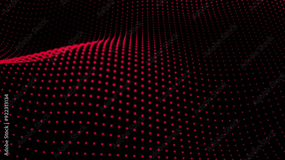 Aufkleber abstract digital wave of particles. futuristic point wave. abstract background with a dynamic wave. 