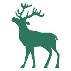 Green Deer Silhouette
