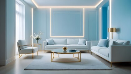 Photo interior modern design room 3d illustration