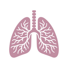 human lung icon flat style
