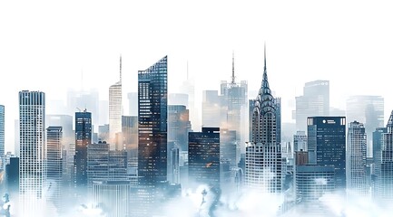 Obraz premium Modern Cityscape with Skyscrapers