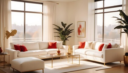 Fototapeta premium Photo interior modern design room 3d illustration