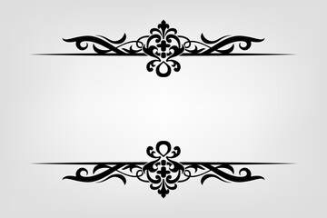 Classic Vintage Baroque Victorian Frames Separator Elements Classic Wedding Invitation