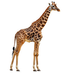 Obraz premium Giraffe isolated on transparent or white background 